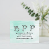 Carte Postale Humour BFF (Debout devant)