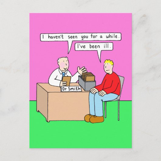 Carte Postale Humour bientôt dans le cabinet du médecin (Devant)