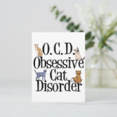 Carte Postale Humour chat mignon (Debout devant)