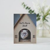 Carte Postale Humour Chat Mignonne Chats Drôle Avec Citation Per (Debout devant)