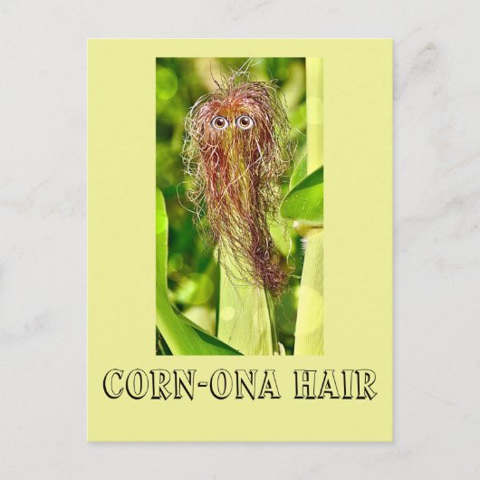 Carte postale Humour cheveux (Devant)