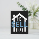 Carte Postale Humour d'agent immobilier Courtier immobilier drôl (Debout devant)