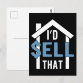 Carte Postale Humour d'agent immobilier Courtier immobilier drôl (Devant / Derrière)