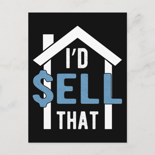 Carte Postale Humour d'agent immobilier Courtier immobilier drôl (Devant)