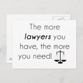 Carte Postale Humour d'avocat (Devant / Derrière)