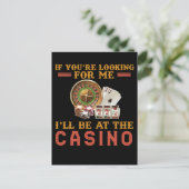 Carte Postale Humour de casino addictif et drôle de jeu (Debout devant)