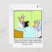 Carte postale Humour de golf amusant (Devant / Derrière)