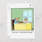 Carte postale Humour de golf amusant (Devant / Derrière)