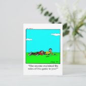 Carte postale Humour de golf amusant (Debout devant)