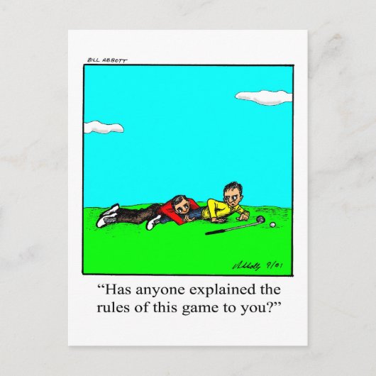 Carte postale Humour de golf amusant (Devant)