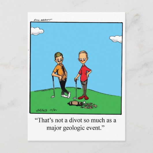 Carte postale Humour de golf amusant (Devant)