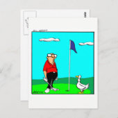 Carte postale Humour de golf amusant (Devant / Derrière)
