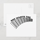Carte Postale humour de guitare (Devant / Derrière)