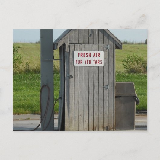 Carte Postale Humour de la station-service (Devant)