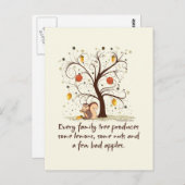 Carte Postale Humour de l'arbre généalogique (Devant / Derrière)