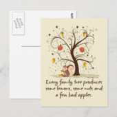 Carte Postale Humour de l'arbre généalogique Brown (Devant / Derrière)