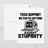 Carte Postale Humour de l'assistance technique - Impossible de r (Devant / Derrière)