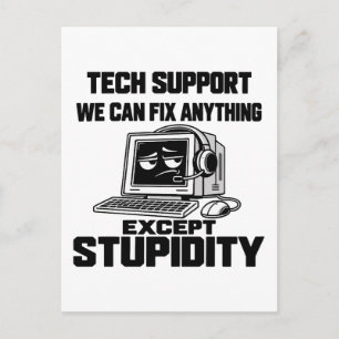 Carte Postale Humour de l'assistance technique - Impossible de r