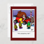 Carte postale Humour de Noël (Devant / Derrière)