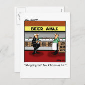 Carte postale Humour de Noël amusant (Devant / Derrière)