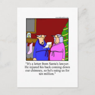 Carte postale Humour de Noël amusant
