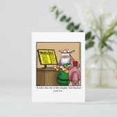 Carte postale Humour de Noël amusant (Debout devant)