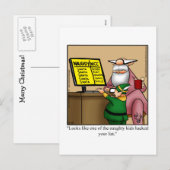 Carte postale Humour de Noël amusant (Devant / Derrière)