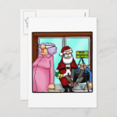 Carte postale Humour de Noël amusant (Devant / Derrière)