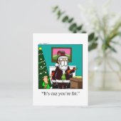Carte postale Humour de Noël amusant (Debout devant)