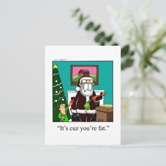 Carte postale Humour de Noël amusant (Debout devant)