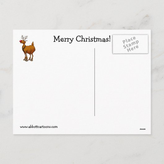 Carte postale Humour de Noël amusant (Dos)