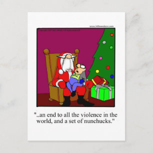 Carte postale Humour de Noël amusant