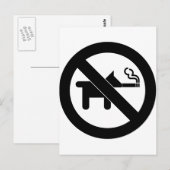 Carte Postale humour de pictogramme (Devant / Derrière)