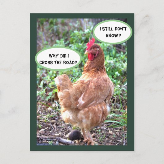 Carte Postale Humour de poulet (Devant)
