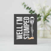 Carte Postale Humour de prothèse pour amputé de la jambe (Debout devant)