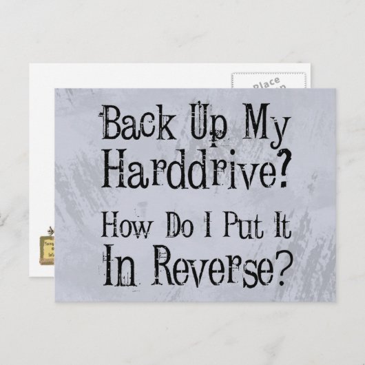 Carte Postale Humour de sauvegarde (Devant / Derrière)