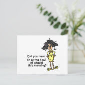 Carte Postale Humour de stupidité (Debout devant)