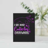 Carte Postale Humour de technicien en onglerie Cosmétiques Ongle (Debout devant)