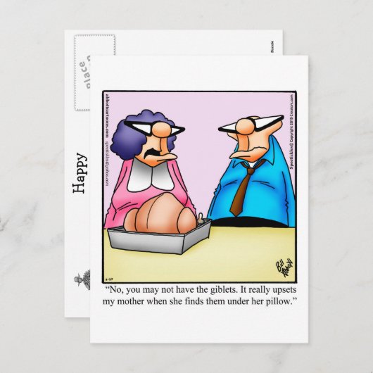 Carte postale Humour de Thanksgiving "Spectickles" (Devant / Derrière)