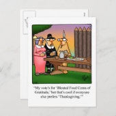 Carte postale Humour de Thanksgiving "Spectickles" (Devant / Derrière)