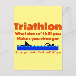 Carte Postale Humour de triathlon