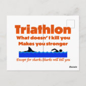 Carte Postale Humour de triathlon (Dos)