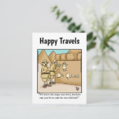 Carte postale Humour de voyage amusant (Debout devant)