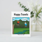 Carte postale Humour de voyage amusant (Debout devant)