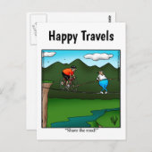 Carte postale Humour de voyage amusant (Devant / Derrière)