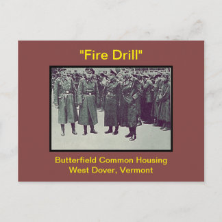 Carte Postale Humour d'entraînement d'incendie pour les habitati