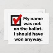 Carte Postale Humour des élections 2024 (Devant / Derrière)