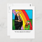 Carte postale Humour d'inflation drôle (Devant / Derrière)