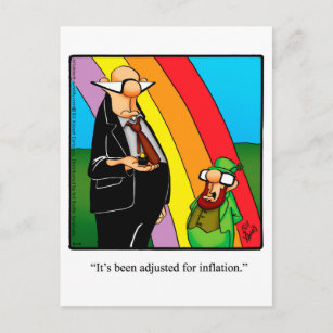 Carte postale Humour d'inflation drôle
