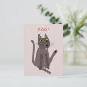 Carte Postale Humour drôle de chat (Debout devant)